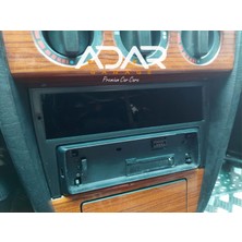 ADAR GARAGE Premium Car Care Mercedes 190 W201 Cepli Radyo Çerçevesi – Üst Saklama Gözlü Orta Konsol Teyp Çerçevesi Abs