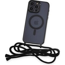 isiltikidsmoda Newface iPhone 12 Pro Kılıf Divo Lazer Askılı Magsafe Kapak - Siyah