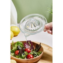 Feyza Design Pratik ve Şık Cam Limon Sıkacağı, Taze Narenciye Suyu Için Ideal