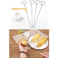 Feyza Design Çubukta Şekilli Patates ve Salatalık Cips Yapma Aleti, Pratik Kesici