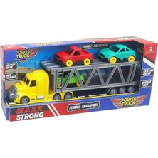 Güzelyüz Avm Araba Taşıyan Tır Uzunluk 38 cm Tır ve 3 Adet Oyuncak Araba