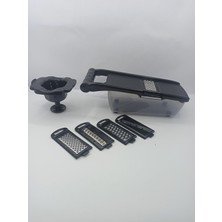 Feyza Design Çok Amaçlı Mutfak Rende Seti, Paslanmaz Çelik, 5 Bıçaklı, Pratik Kesici