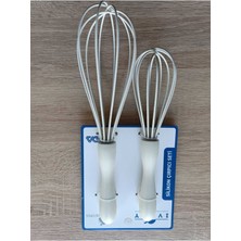 Feyza Design Pratik Silikon Çırpıcı Seti, Dayanıklı ve Kullanışlı Mutfak Gereci