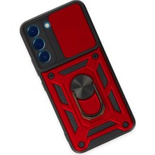 isiltikidsmoda Newface Samsung Galaxy S24 Kılıf Pars Lens Yüzüklü Silikon - Kırmızı