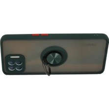 isiltikidsmoda Newface Oppo Reno 4 Lite Kılıf Montreal Yüzüklü Silikon Kapak - Yeşil