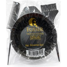 Ege Sir Egesir 3lü Set Saç Boyası Tası Boya Fırçası ve Tarak Dayanıklı Set