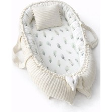 Jaju Baby Nest Örgü Kumaş Tüy Desenli Lüx Babynest