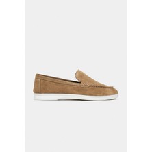 Nişantaşı Shoes Vayne Rome Bej Hakiki Deri Düz Taban Kadın Babet