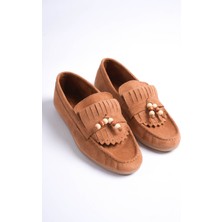 Tonny Black Kadın Taba Rahat Kalıp Günlük Tokalı Babet