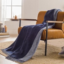 Özdilek Çift Kişilik Pamuk Battaniye Mavi-Lacivert