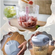 Feyza Design 5 Bıçaklı El Rondosu, Büyük Boy Sebze ve Soğan Doğrayıcı