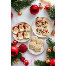 Feyza Design Noel Baba, Kardan Adam ve Kar Küresi Temalı Yılbaşı Kurabiye ve Şeker Hamuru Kalıbı Seti