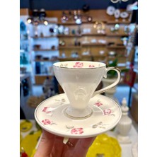 Mien Pembe Ayaklı Tek Kişilik Türk Kahvesi Fincanı