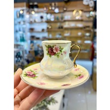 Mien Pembe Sedefli Tek Kişilik Türk Kahvesi Fincanı