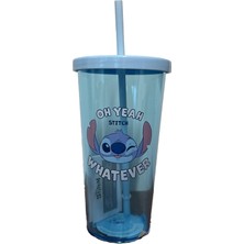 Miniso Disney Lilo&stitch Lisanslı Pipetli Plastik Su Kabı (600 Ml)