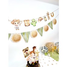Fluparty Cowboy - Kovboy Temalı Üçgen Flama Banner