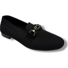 Ceylan Shoes 160-26 Triko Taşlı Toka Anatomik Kadın Babet