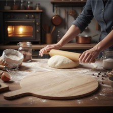 Feyza Design Çocuklar Için Renkli ve Güvenli Bazlama Tahtası Seti