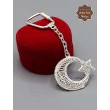 Midyat Nurtaş Gümüş Ayyıldız Model 925 Ayar Gümüş Telkari Anahtarlık 201025150