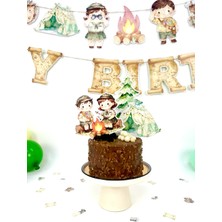 Fluparty Scout Camp - Minik İzci Temalı XL Pasta Süsü Seti