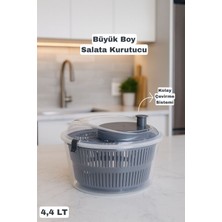 Feyza Design Büyük Boy Salata Kurutucu, Kolay Çevirme Meyve Sebze Yıkama Kabı