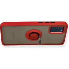 isiltikidsmoda Newface Samsung Galaxy A02S Kılıf Montreal Yüzüklü Silikon Kapak - Kırmızı