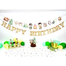 Fluparty Scout Camp - Minik İzci Temalı “Happy Birthday” Yazı Banner