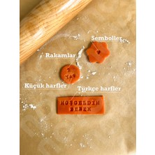 Feyza Design Renkli Harf ve Rakam Stampa Seti, Seramik, Kurabiye ve Şeker Hamuru Için