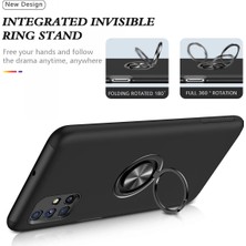 isiltikidsmoda Newface Samsung Galaxy M51 Kılıf Elit Yüzüklü Kapak - Siyah