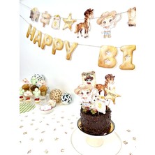 Fluparty Cowboy - Kovboy Temalı XL Pasta Süsü Seti