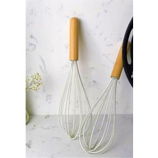 Feyza Design Bambu Saplı Silikon Çırpıcı, Pratik ve Şık Mutfak Gereci