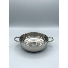 Feyza Design Paslanmaz Çelik Kulplu Süzgeç 25 Cm, Dayanıklı ve Pratik Kullanım