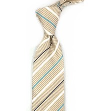 Kravatkolik Coggia Style Altın Renk Italyan Ipek Kravat İK2083