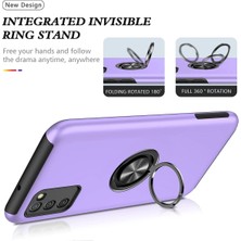 isiltikidsmoda Newface Samsung Galaxy A02S Kılıf Elit Yüzüklü Kapak - Mor