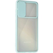 isiltikidsmoda Newface Samsung Galaxy A71 Kılıf Palm Buzlu Kamera Sürgülü Silikon - Turkuaz