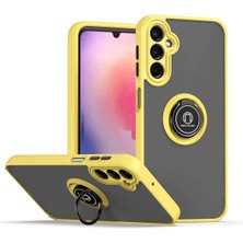 isiltikidsmoda Newface Samsung Galaxy S24 Kılıf Montreal Yüzüklü Silikon Kapak - Sarı