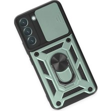 isiltikidsmoda Newface Samsung Galaxy S24 Kılıf Pars Lens Yüzüklü Silikon - Yeşil