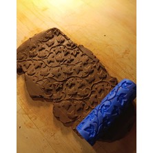 Feyza Design 12 cm Seramik ve Polymer Kil ile Pastacılık Kurabiye Doku Rulosu