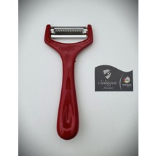 Feyza Design Parlak Simli Jülyen Doğrayıcı Kırmızı, Şık ve Fonksiyonel Mutfak Aleti