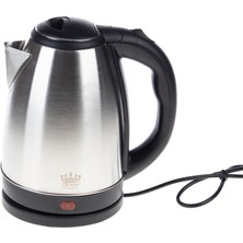 Crown Paslanmaz Çelik Kettle Su Isıtıcı 1.8 L Hızlı Su Kaynatma Özelliği ile Modern Tasarım
