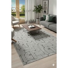 Babil Home Kaymaz Tabanlı Kesme  Salon Koridor Mutfak Yatak Odası Halısı 6012 Gri