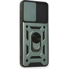 isiltikidsmoda Newface Samsung Galaxy A02 Kılıf Pars Lens Yüzüklü Silikon - Yeşil