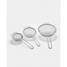 Feyza Design 3'lü Paslanmaz Tel Süzgeç Seti, Dayanıklı ve Pratik Kullanım