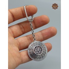 Midyat Nurtaş Gümüş Labirent Model 925 Ayar Gümüş Oksitli Telkari Anahtarlık 201025158