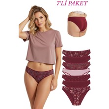 New Lilla 18001-5 Kadın 7'li Flowers Bikini Külot Paketi