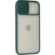 isiltikidsmoda Newface iPhone 12 Pro Max Kılıf Palm Buzlu Kamera Sürgülü Silikon - Yeşil