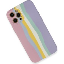 isiltikidsmoda Newface iPhone 12 Pro Max Kılıf Ebruli Lansman Silikon - Pembe-Lila