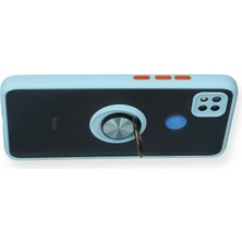 isiltikidsmoda Newface Xiaomi Redmi 9c Kılıf Montreal Yüzüklü Silikon Kapak - Buz Mavi