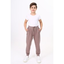 Toontoy Erkek Çocuk Baskılı Beli Paçası Ribanalı Cepli Basic Jogger Eşofman Altı - 2 Iplik