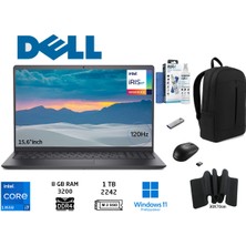 Dell Vostro 3530 I7-1355U 8gb 1tb SSD 15.6"120hz Laptop WINDOWS11 Pro N1601PVNB3530U+DUDDI Çanta+Mouse+Mousepad+Usbbellek+Temizlikkit